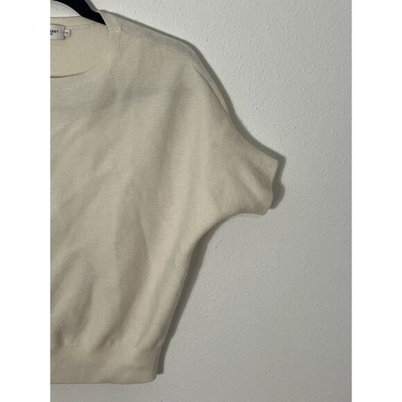 The Reset R Label Sweater Size Medium Ivory Knit 100% Wool Dolman Sleeve - Picture 3 of 14